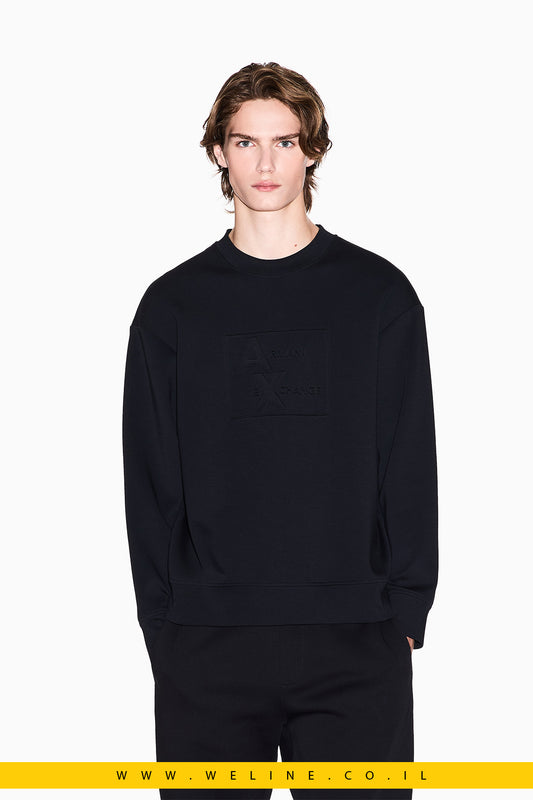 סווטשירט גברים Armani Exchange – עם לוגו מובלט