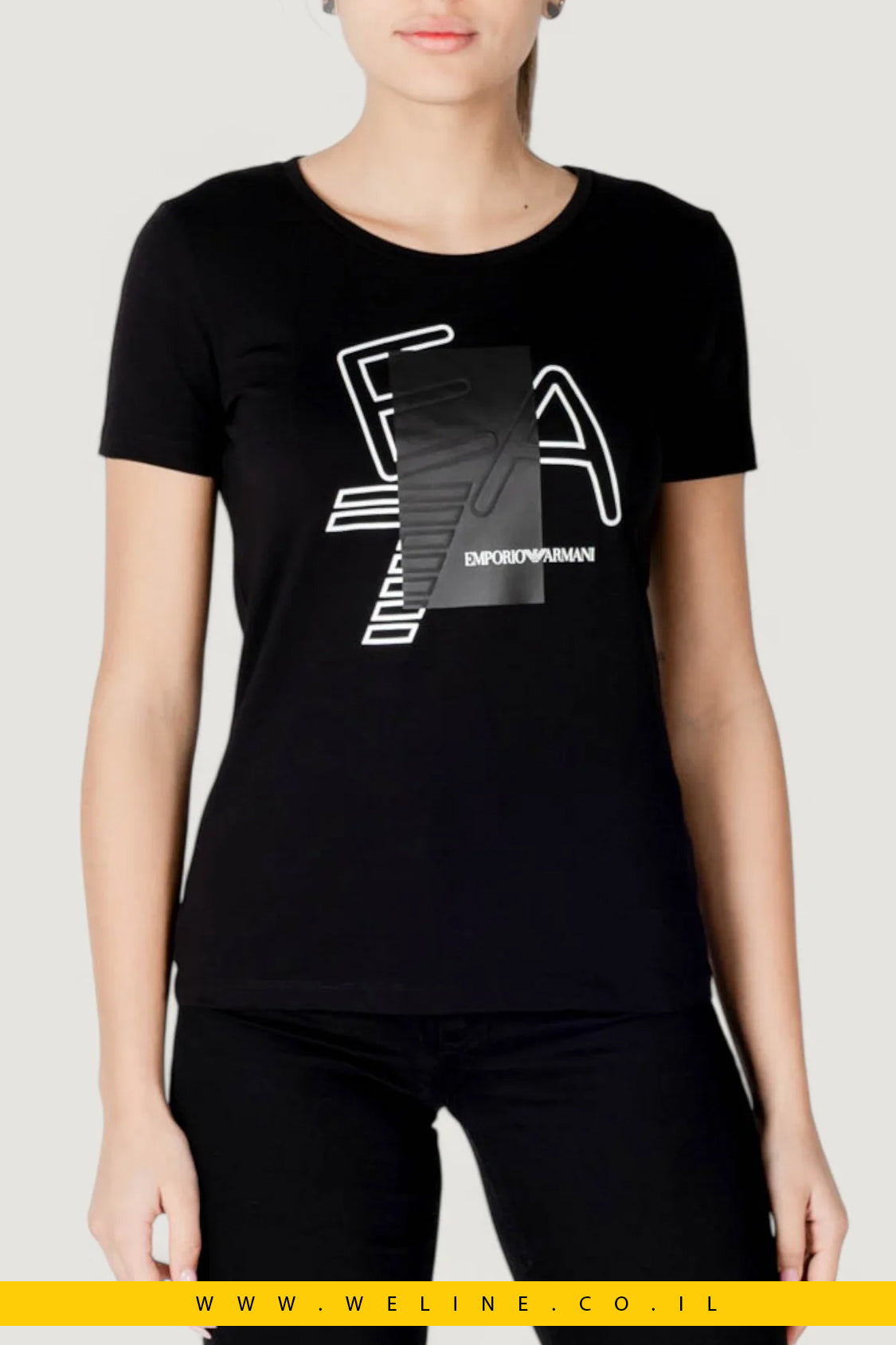 חולצת T שחורה EA7 Emporio Armani