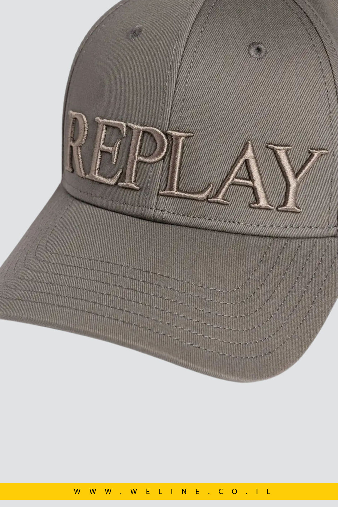 כובע גברים עם לוגו רקום מודגש – Replay