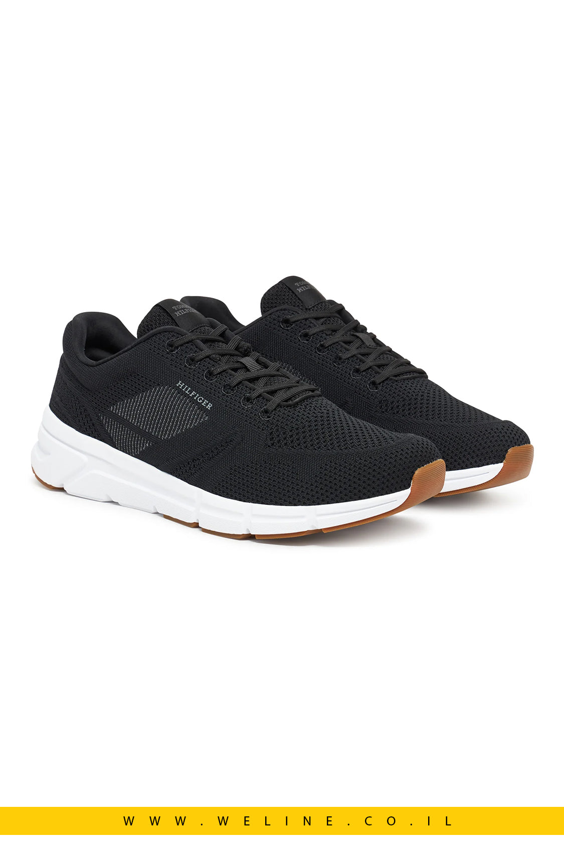 סניקרס לגברים Modern Comfort Run Knit בצבע שחור - Tommy Hilfiger