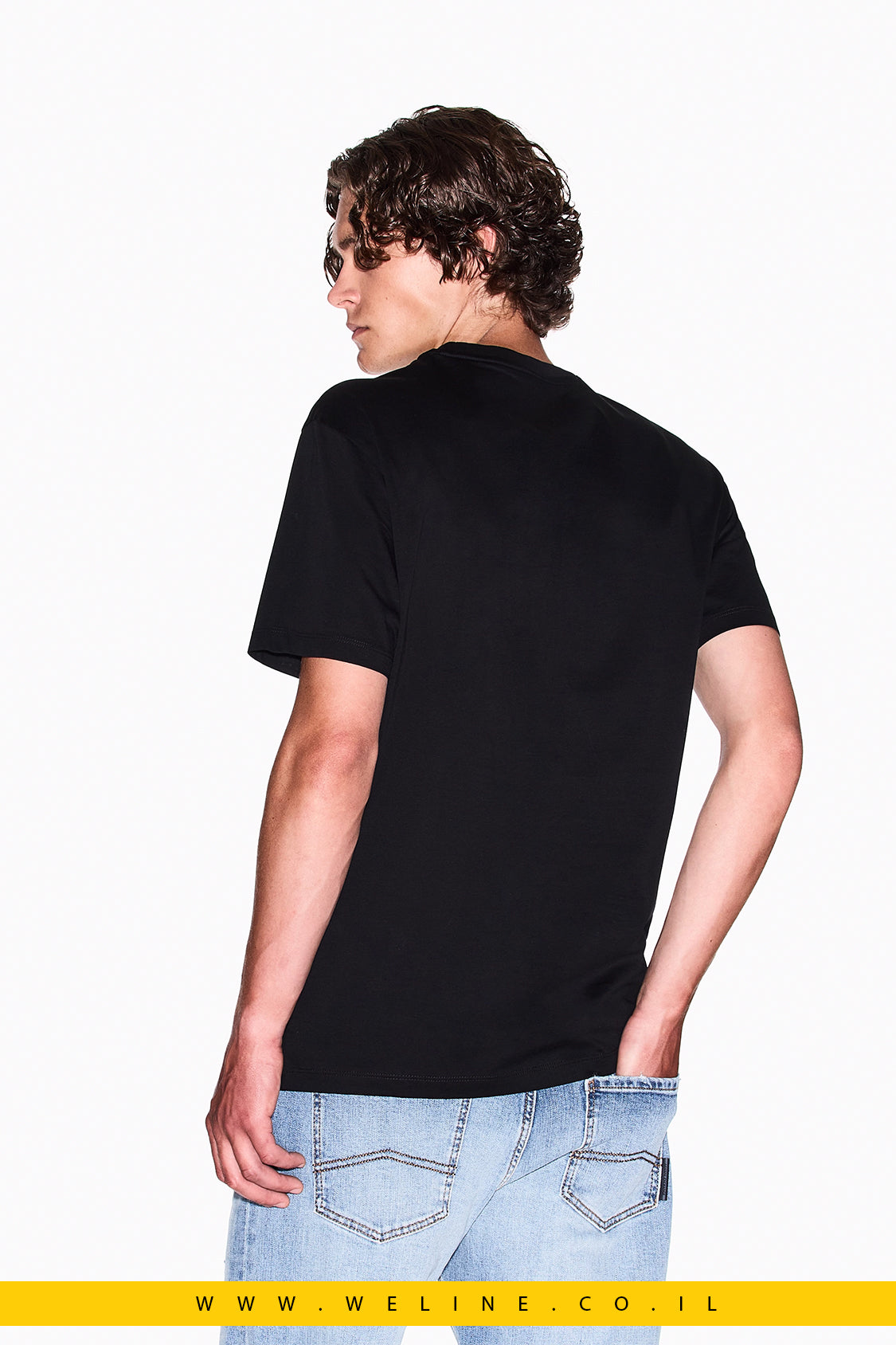 חולצת טי לגברים מכותנה מבריקה – Armani Exchange