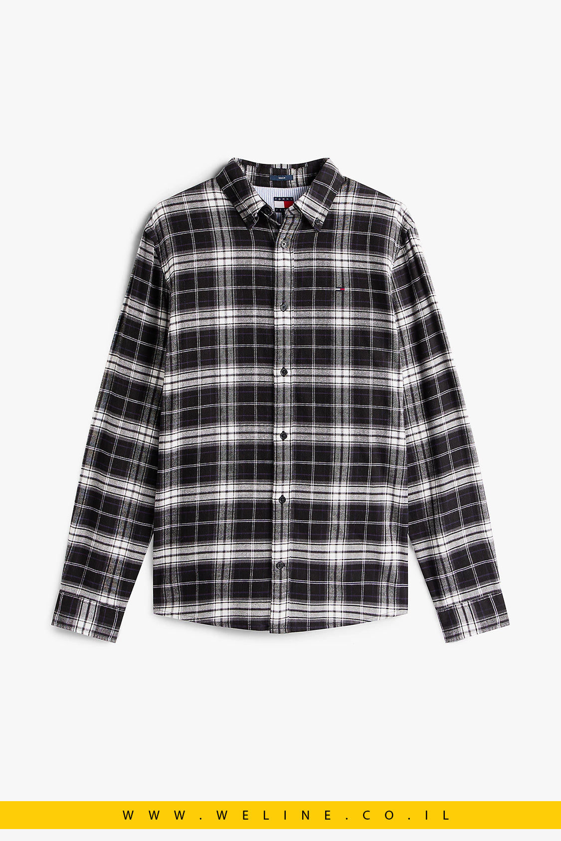 חולצת פלאנל משובצת בגזרת Regular Fit tommy