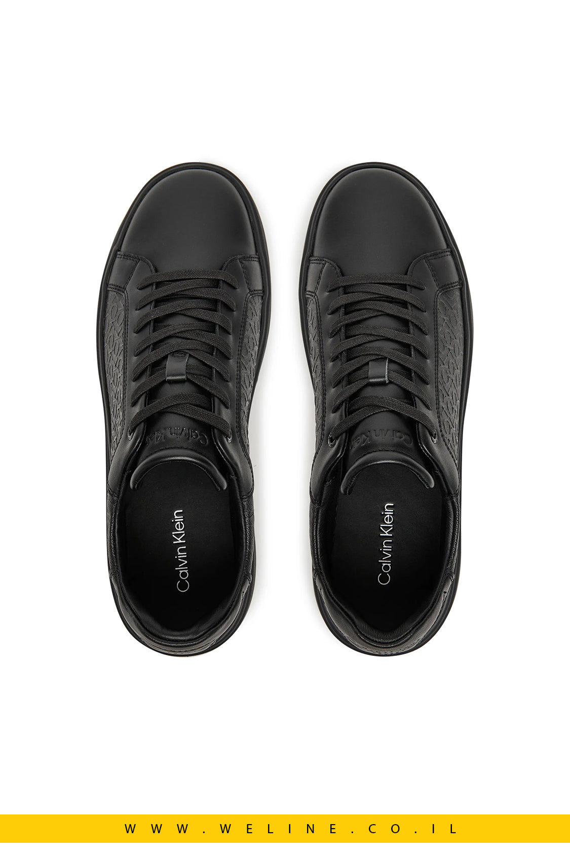 סניקרס עור גברים Calvin Klein Chunky Low-Top – שחור