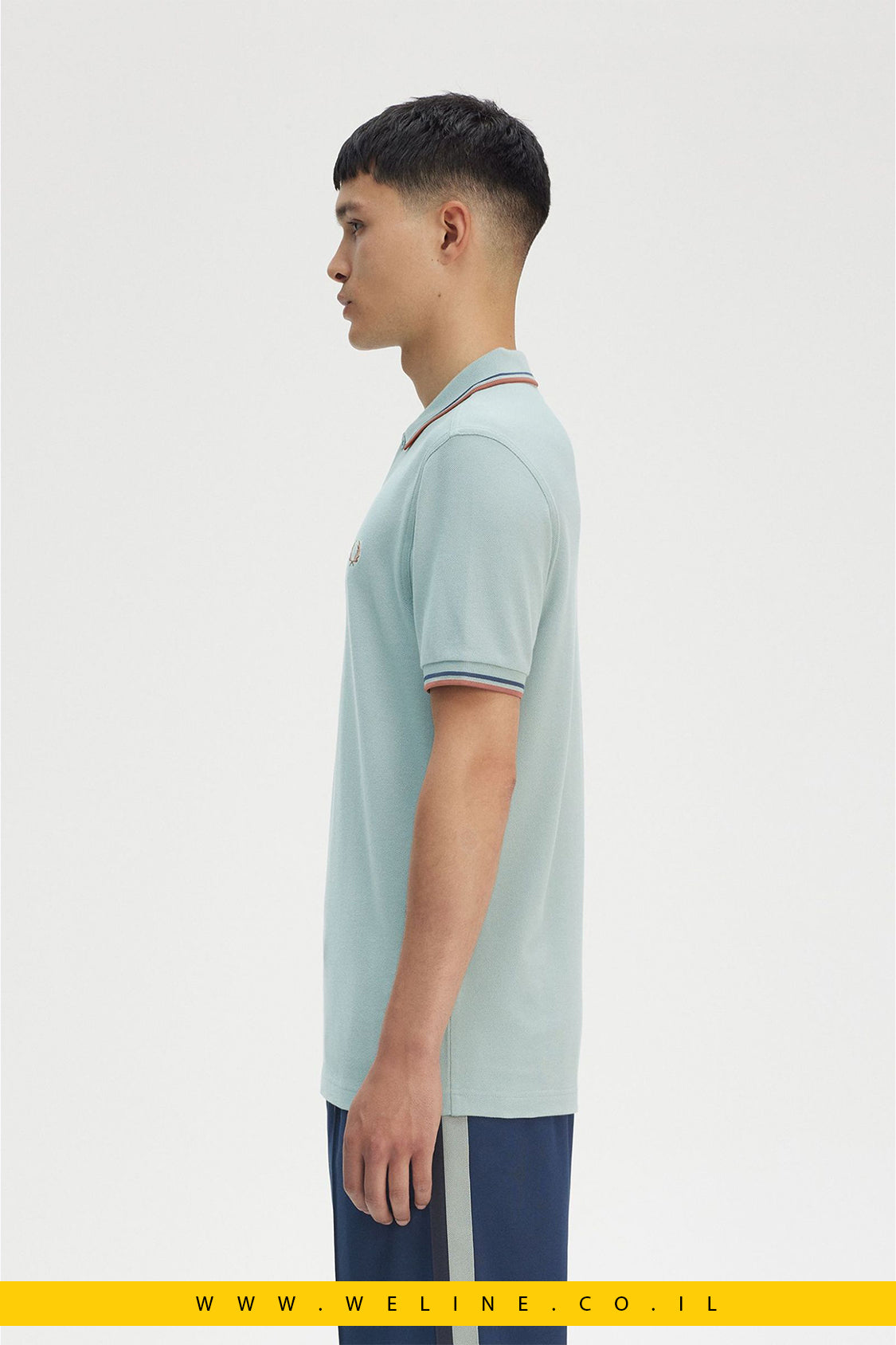 חולצת פולו גברים Fred Perry – דגם Twin Tipped הקלאסי
