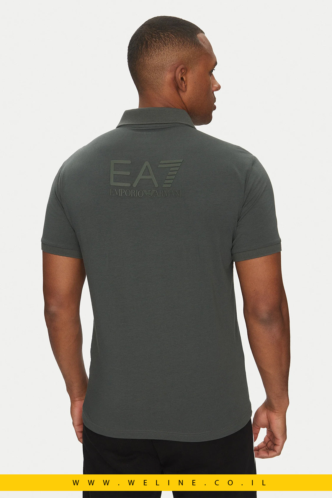 חולצת גברים אפור חלק – EA7 Emporio Armani