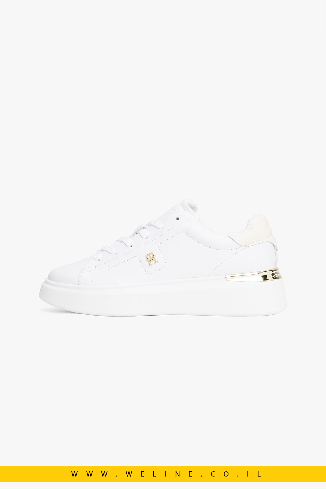 סניקרס נשים מעור עם מונוגרמת TH – Tommy Hilfiger