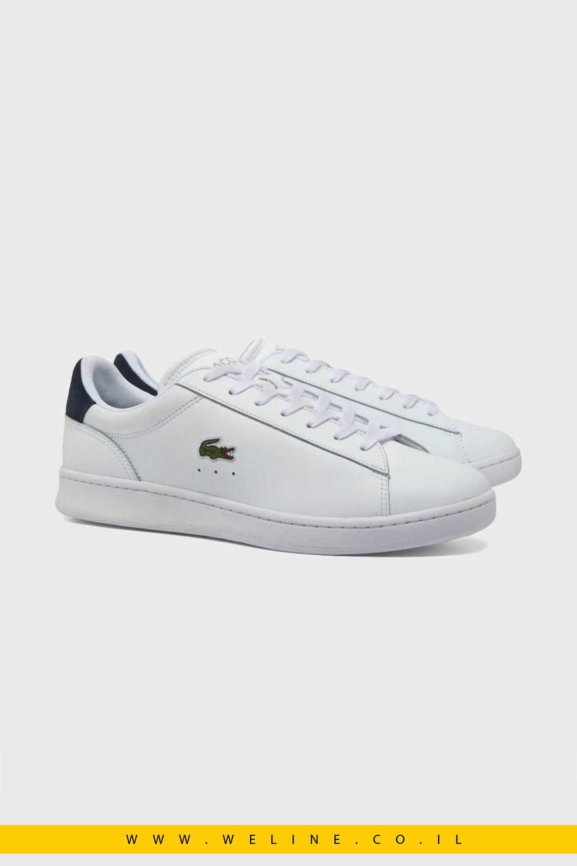 נעלי סניקרס עור לגברים Lacoste