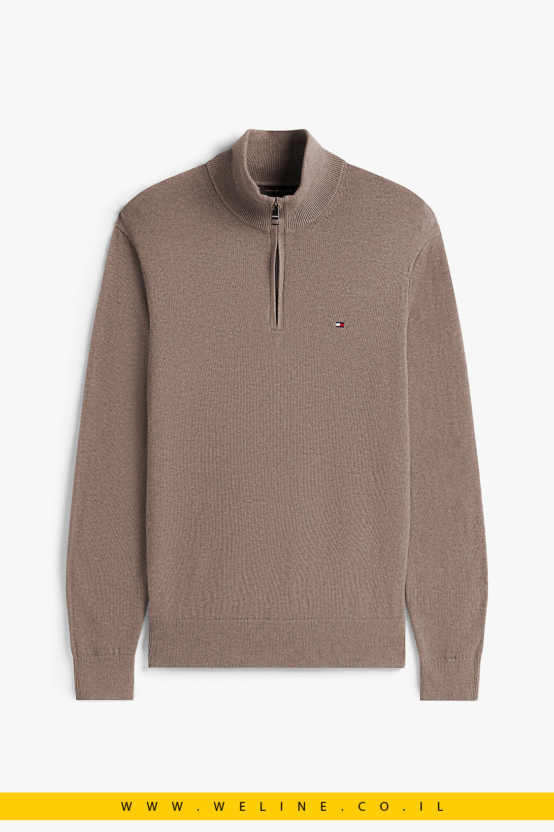 סריג חצי־רוכסן עם Cashmere