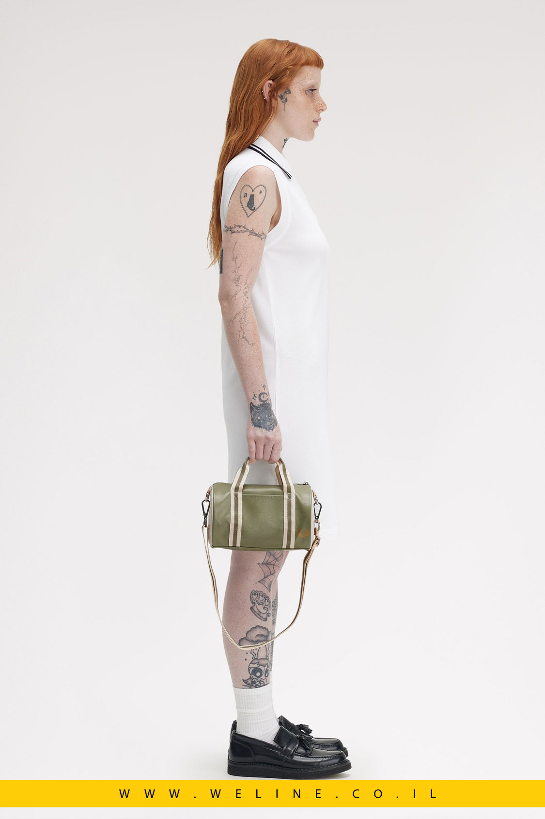 תיק קלאסי קטן בסגנון Barrel – Fred Perry