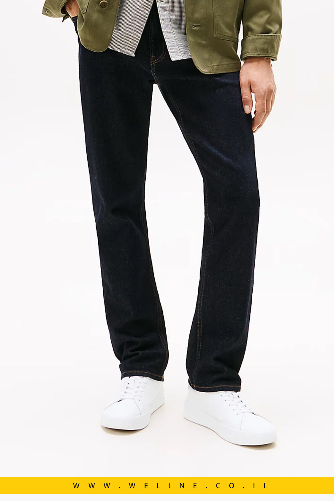 סניקרס עור עם פאנל קונטרסטי – Tommy Hilfiger