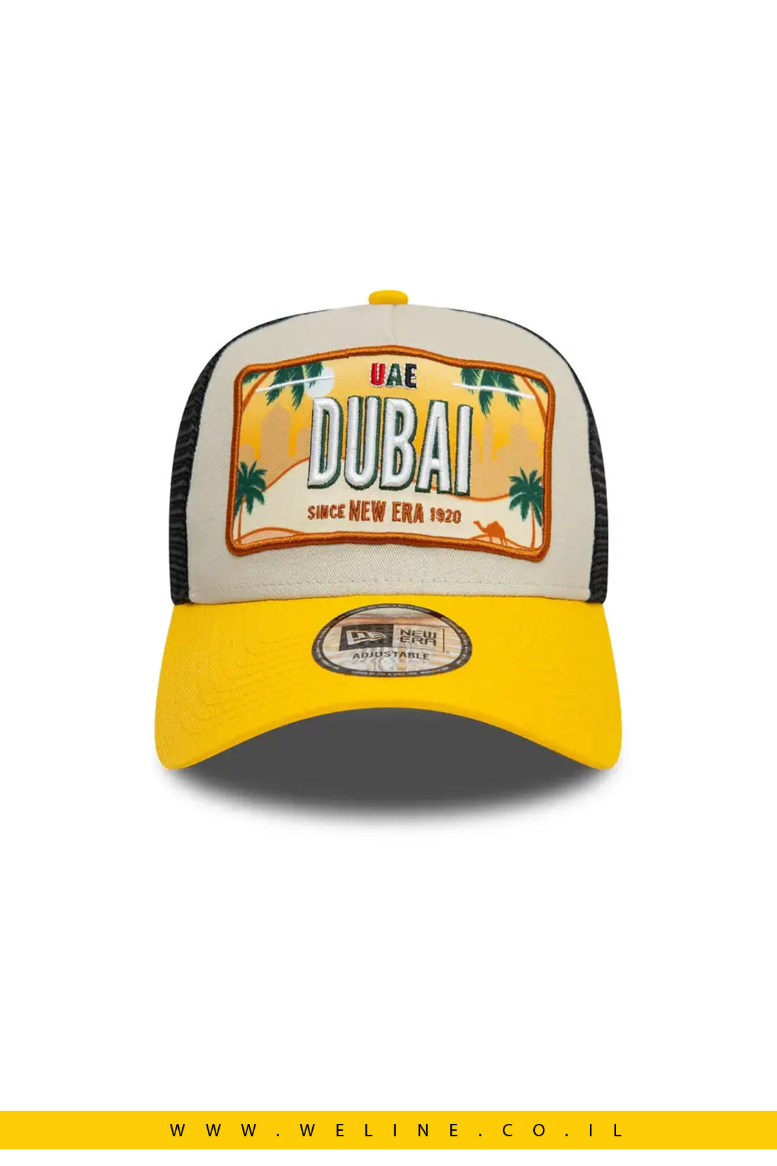 כובע ניו ארה לוחית רישוי – NEW ERA License Plate Cream 9FORTY A-Frame Trucker