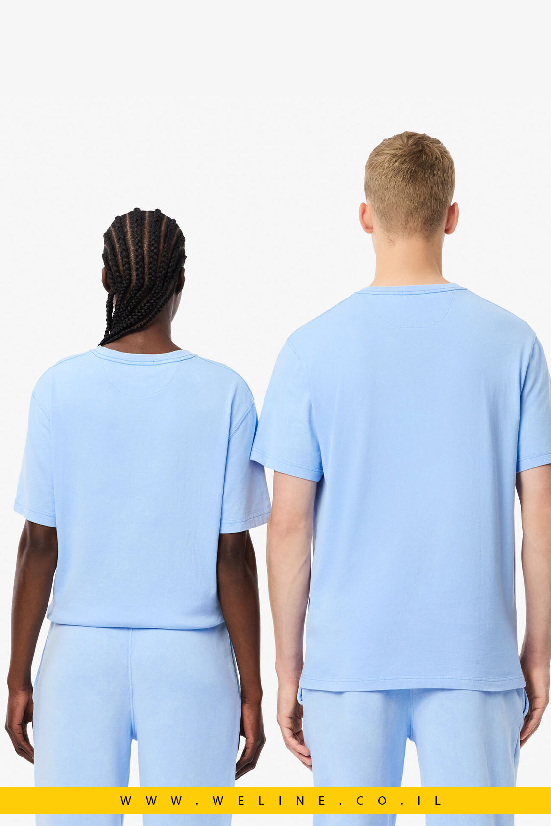 חולצת טי לגברים עם אפקט שטיפה ובד כותנה כבד – Lacoste