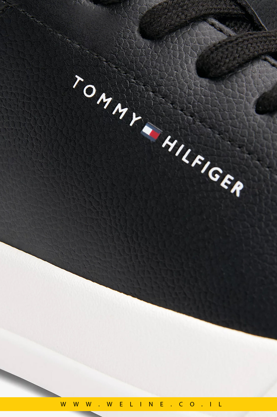 סניקרס עור לגברים עם פאנל קונטרסטי – Tommy Hilfiger