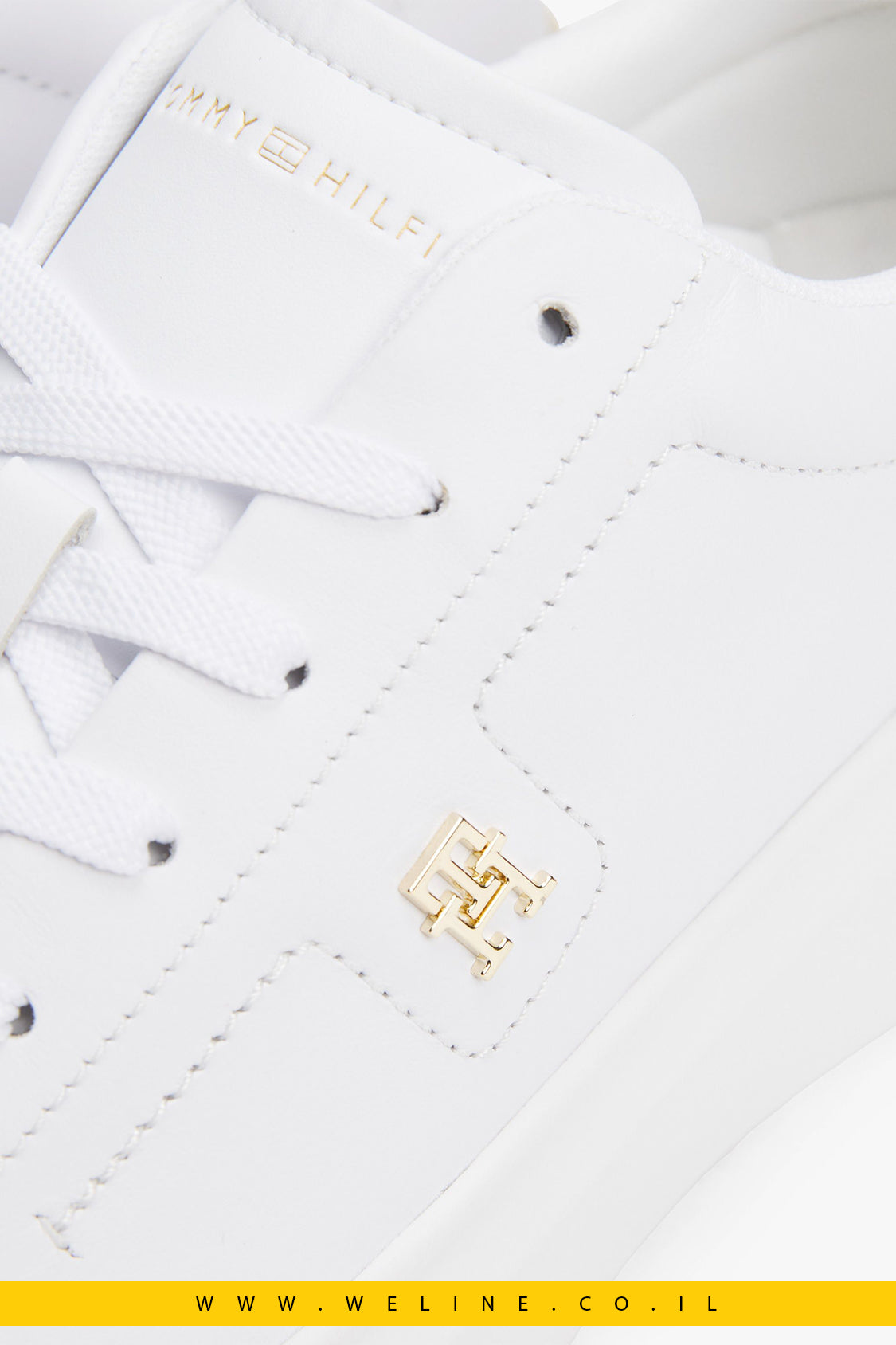 סניקרס נשים מעור עם מונוגרמת TH – Tommy Hilfiger