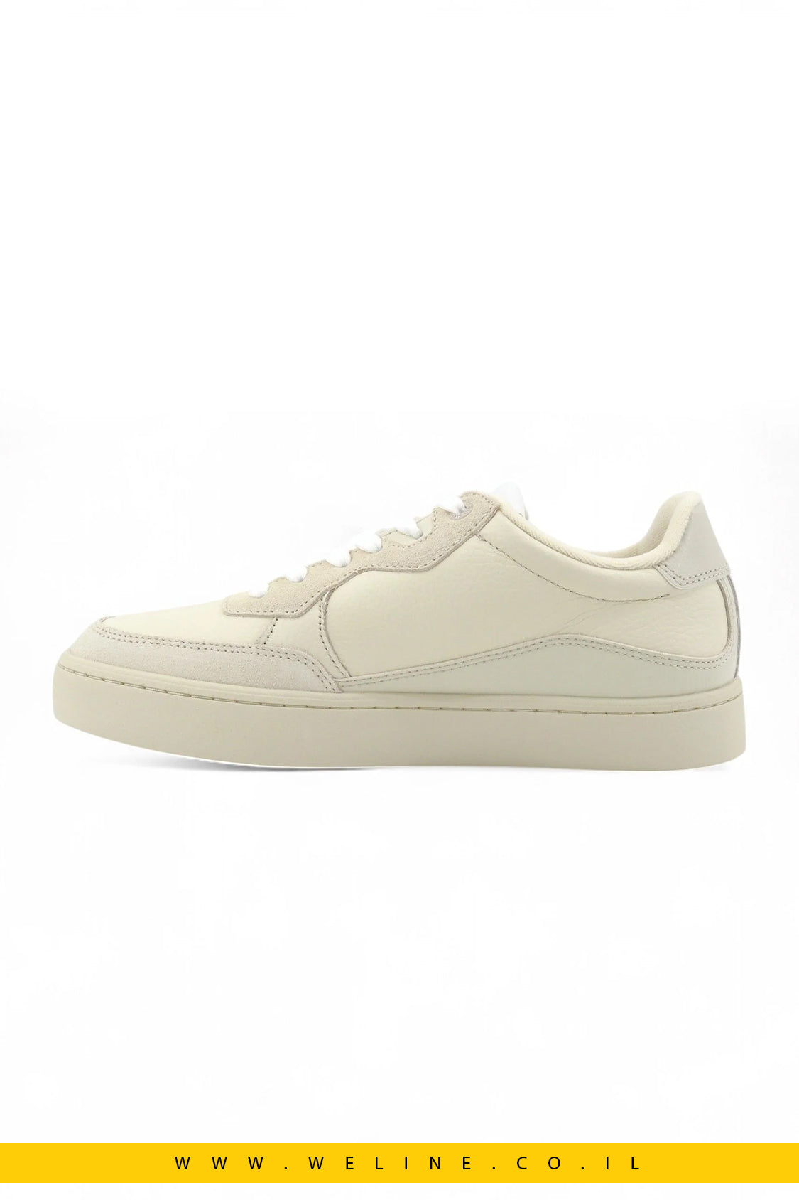 CALVIN KLEIN נעל סניקרס Lthr Sneaker Uomo Beige