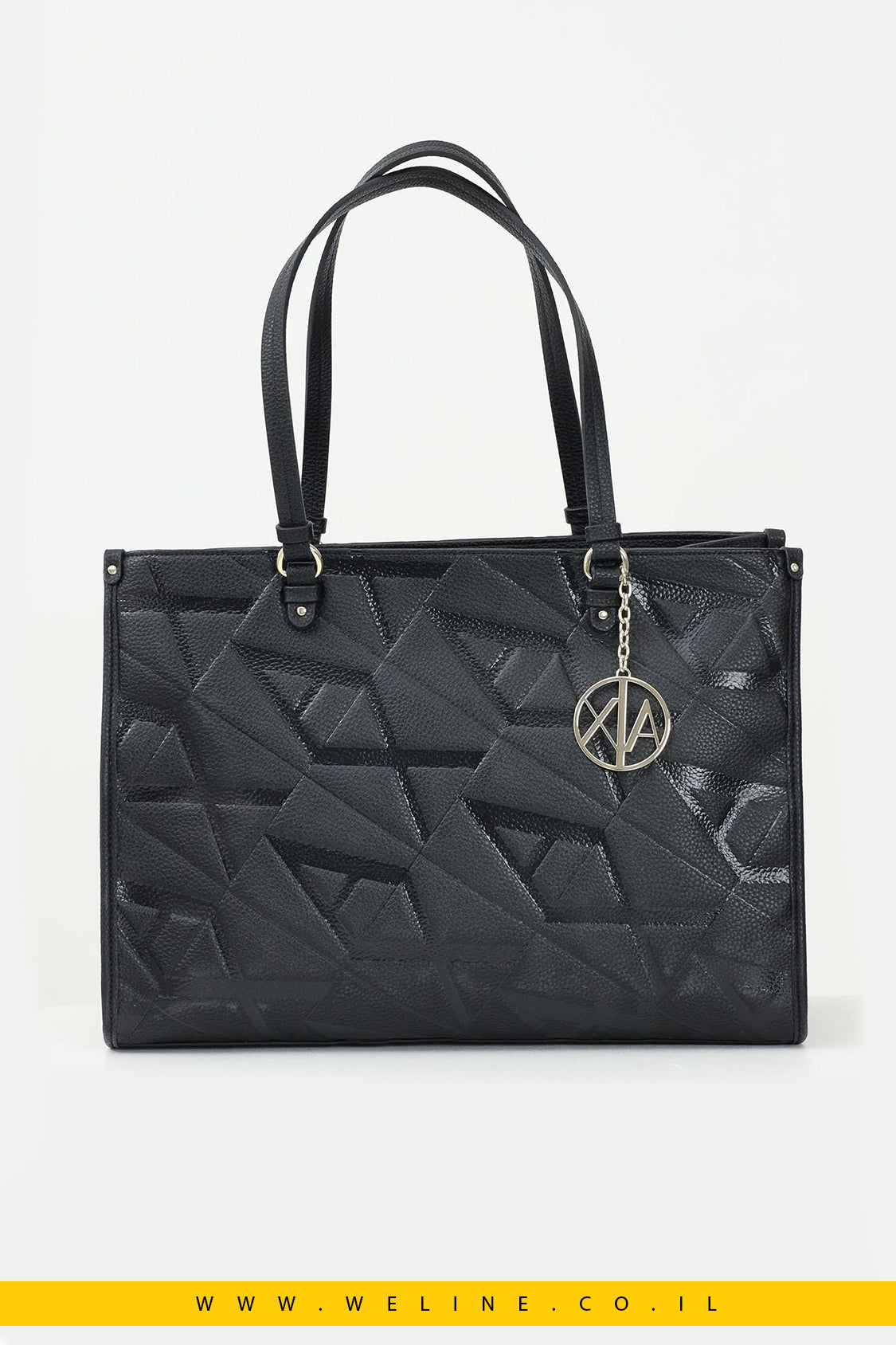 תיק שופינג לנשים בצבע שחור עם לוגו מונוגרמה – Armani Exchange