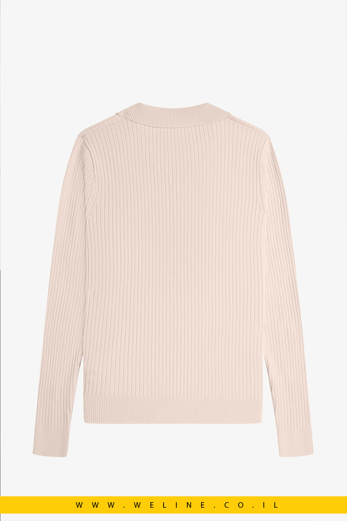 חולצת פולו סרוגה עם מרקם ריב – Fred Perry