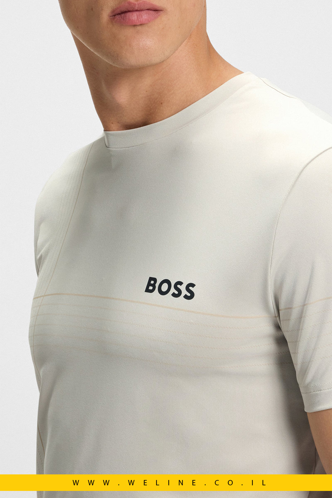 חולצת טי ספורטיבית לגברים | BOSS Tee Check TOC