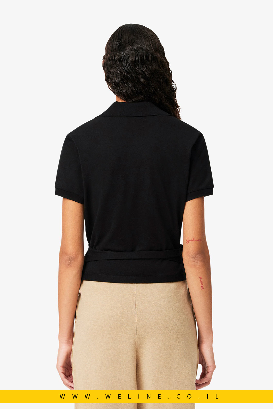 חולצת פולו מעטפת מיני סטרצ' לנשים – Lacoste