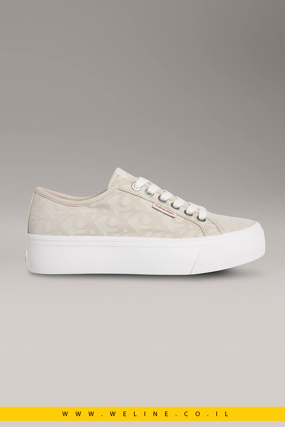נעלי פלטפורמה Logo Jacquard Platform Trainers Calvin Klein