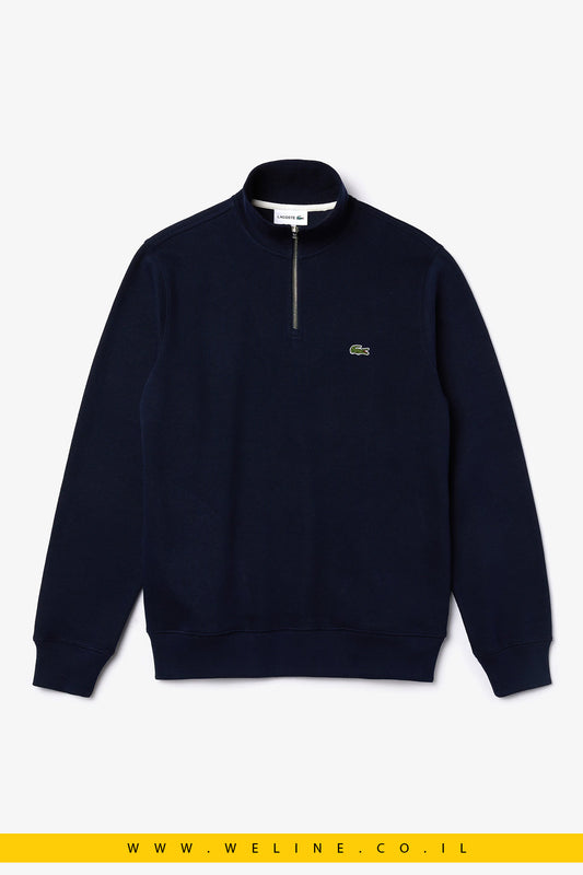 סווטשירט רוכסן עם צווארון גבוה לגברים Lacoste
