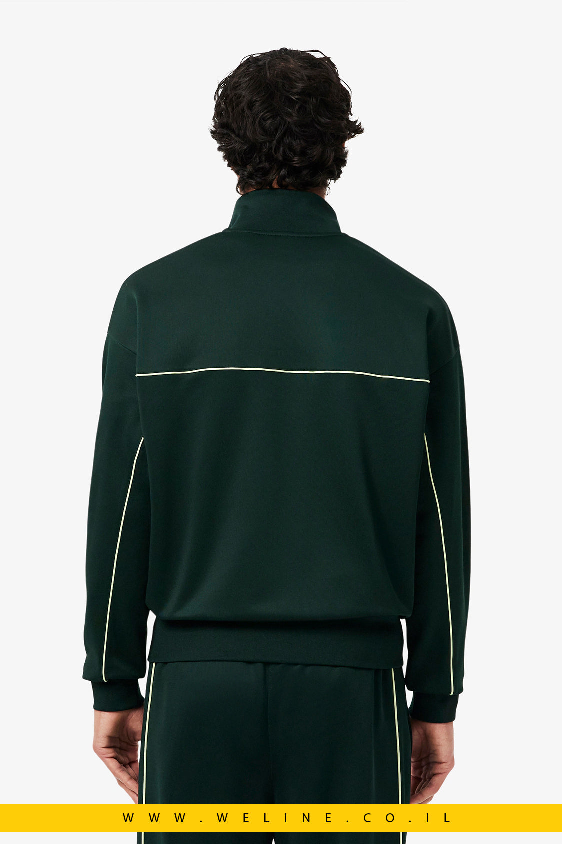 סווטשירט פליס עם אפקט סאטן ורוכסן – Lacoste