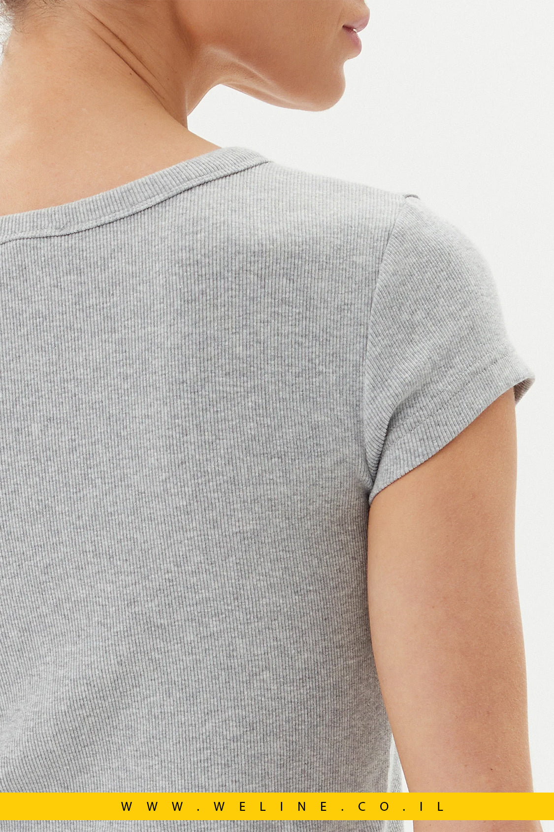 חולצת טי נשים בצבע אפור מלנג’ – Calvin Klein Jeans