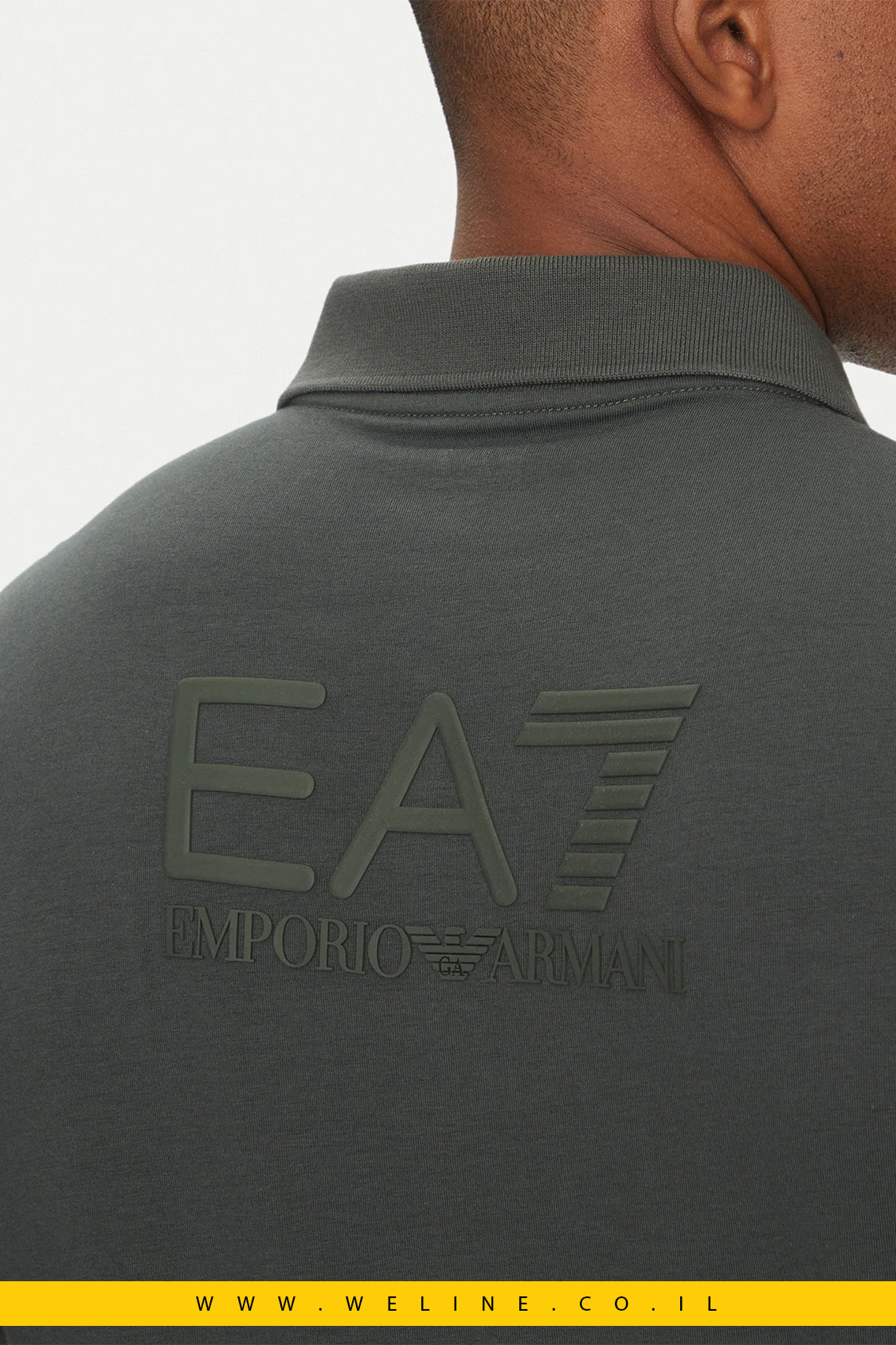 חולצת גברים אפור חלק – EA7 Emporio Armani