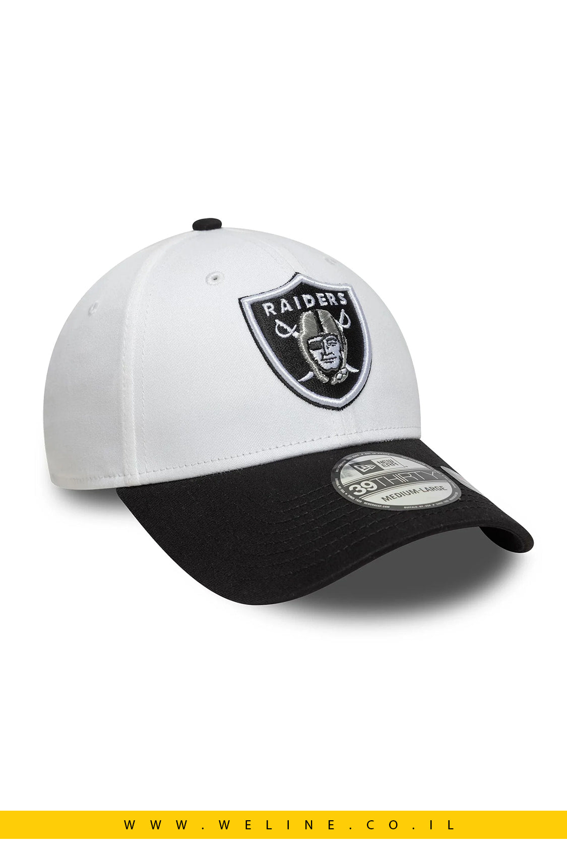 כובע New Era Las Vegas Raiders 39THIRTY Stretch Fit – לבן | NFL Official