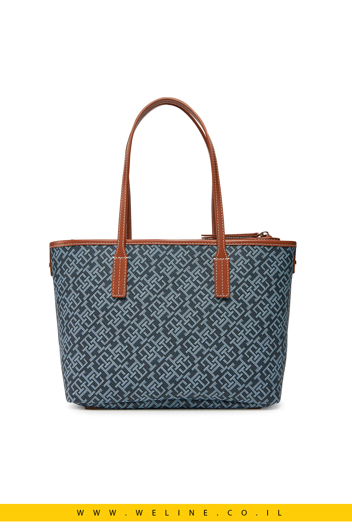 תיק יד גדול לנשים Tommy Hilfiger - דגם Th Monoplay Leather Mini Tote