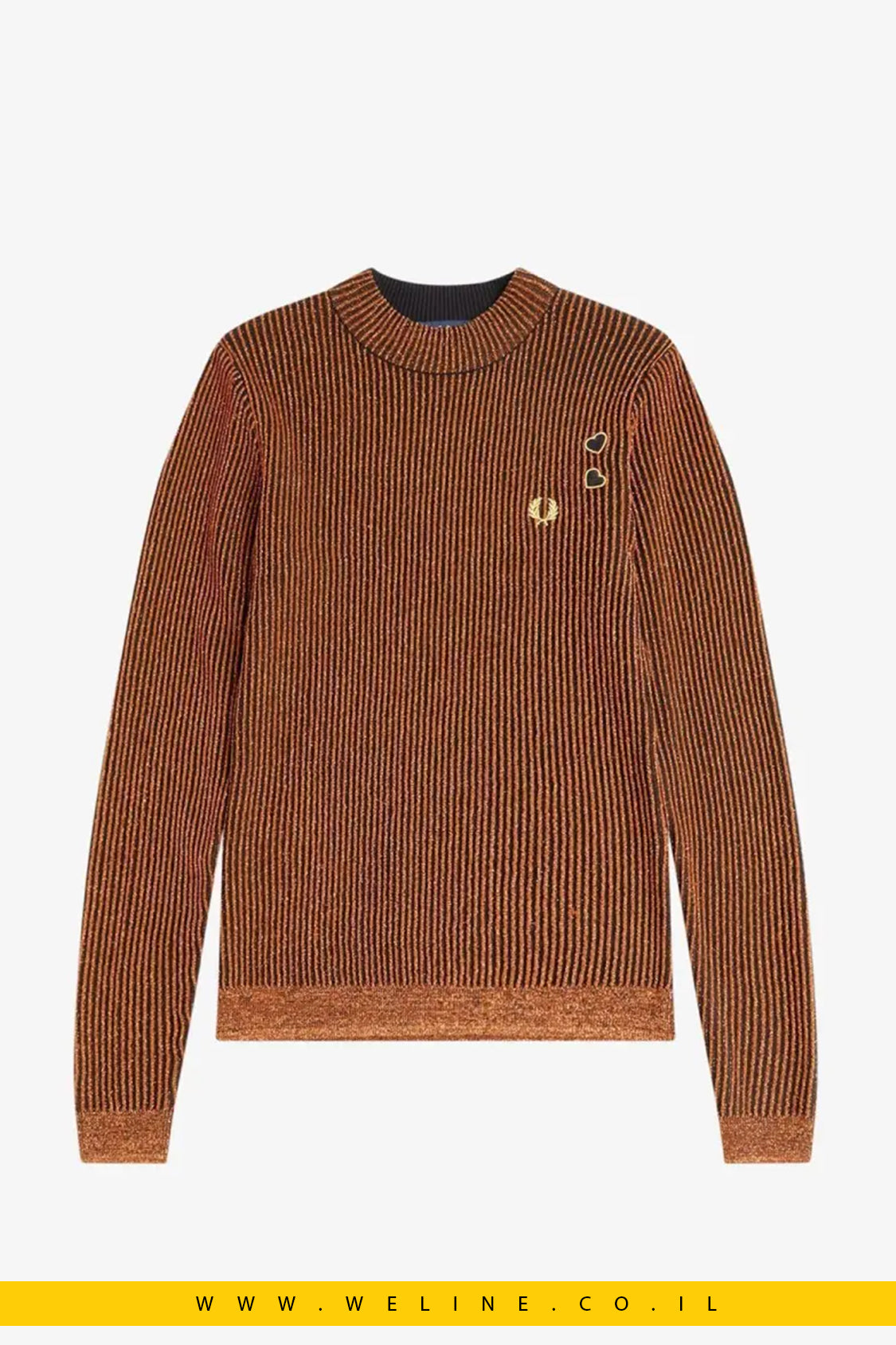 חולצת ריב עם צווארון גבוה – Fred Perry x Amy Winehouse