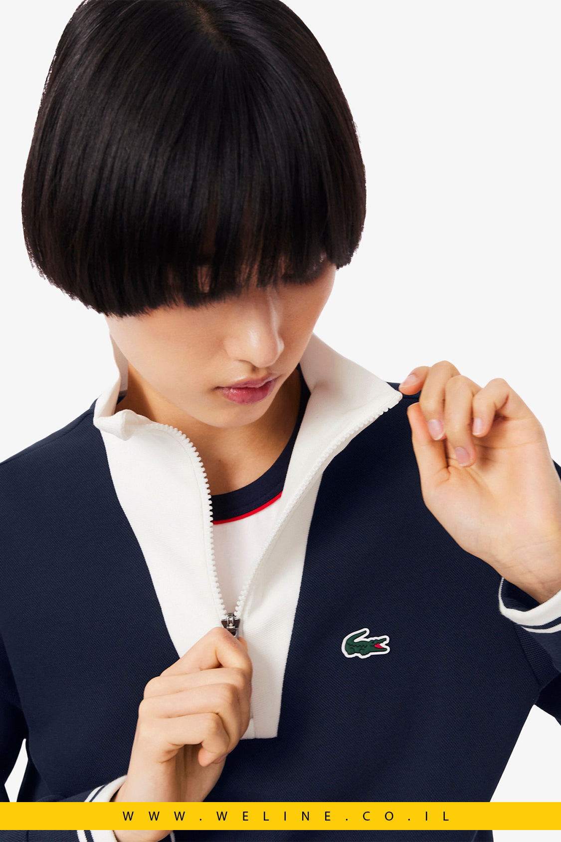 סווטשירט נשים טניס Heritage עם הגנה מקרינת UV – Lacoste
