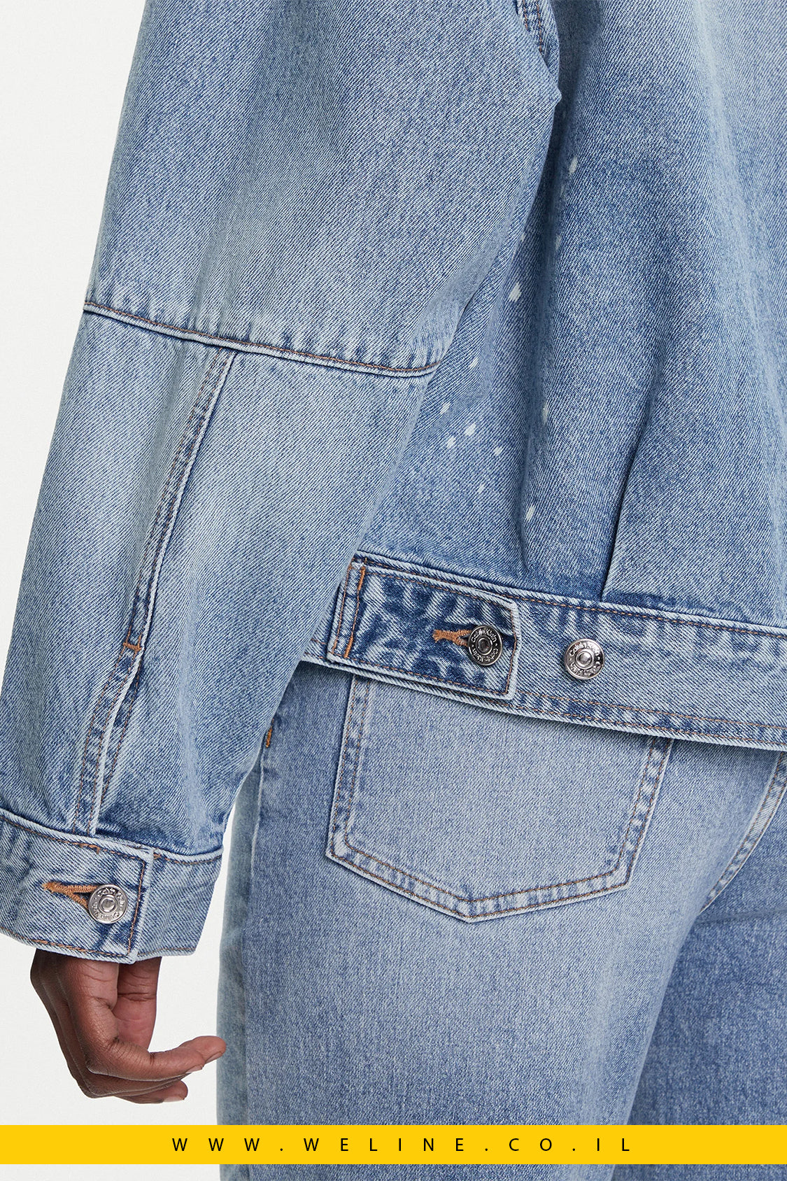 ג'קט ג'ינס נשים Calvin Klein Jeans – Regular Fit, צבע Rainy Blue