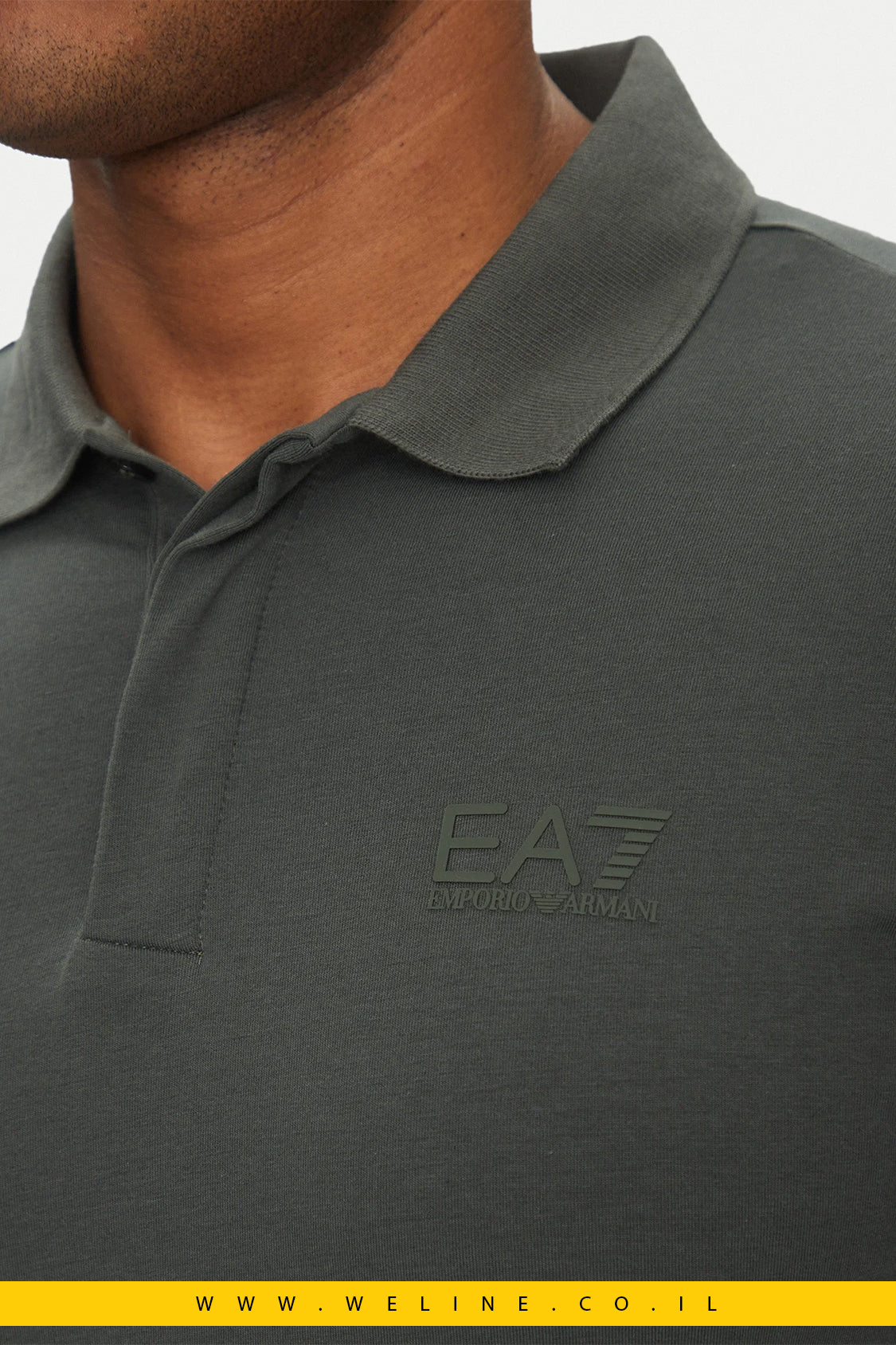 חולצת גברים אפור חלק – EA7 Emporio Armani