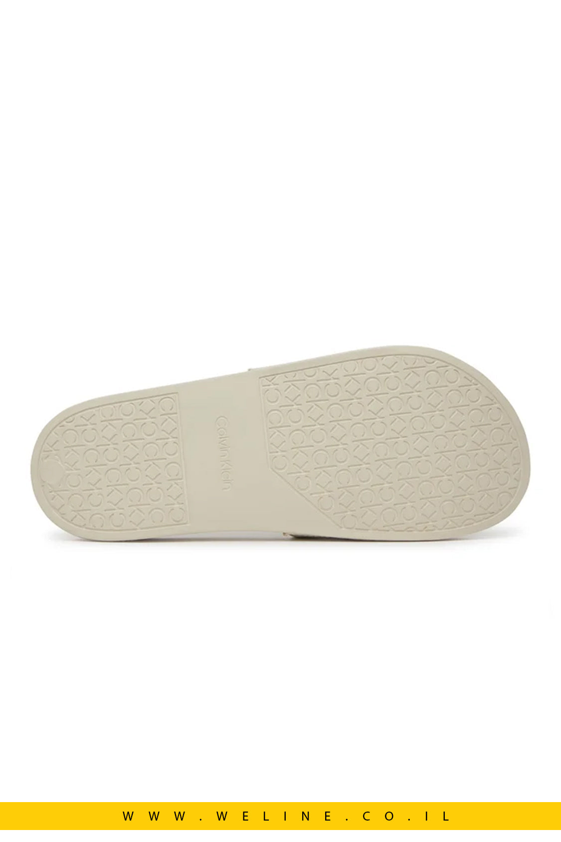 כפכפי נשים מבית Calvin Klein – דגם Pool Slide בצבע אקרו