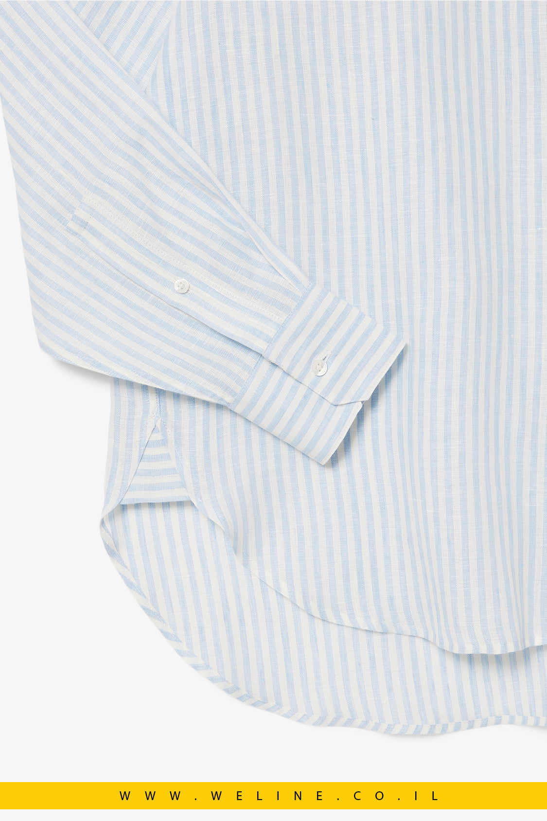 חולצת פסים אוברסייז לנשים מבית Lacoste – בגוון כחול