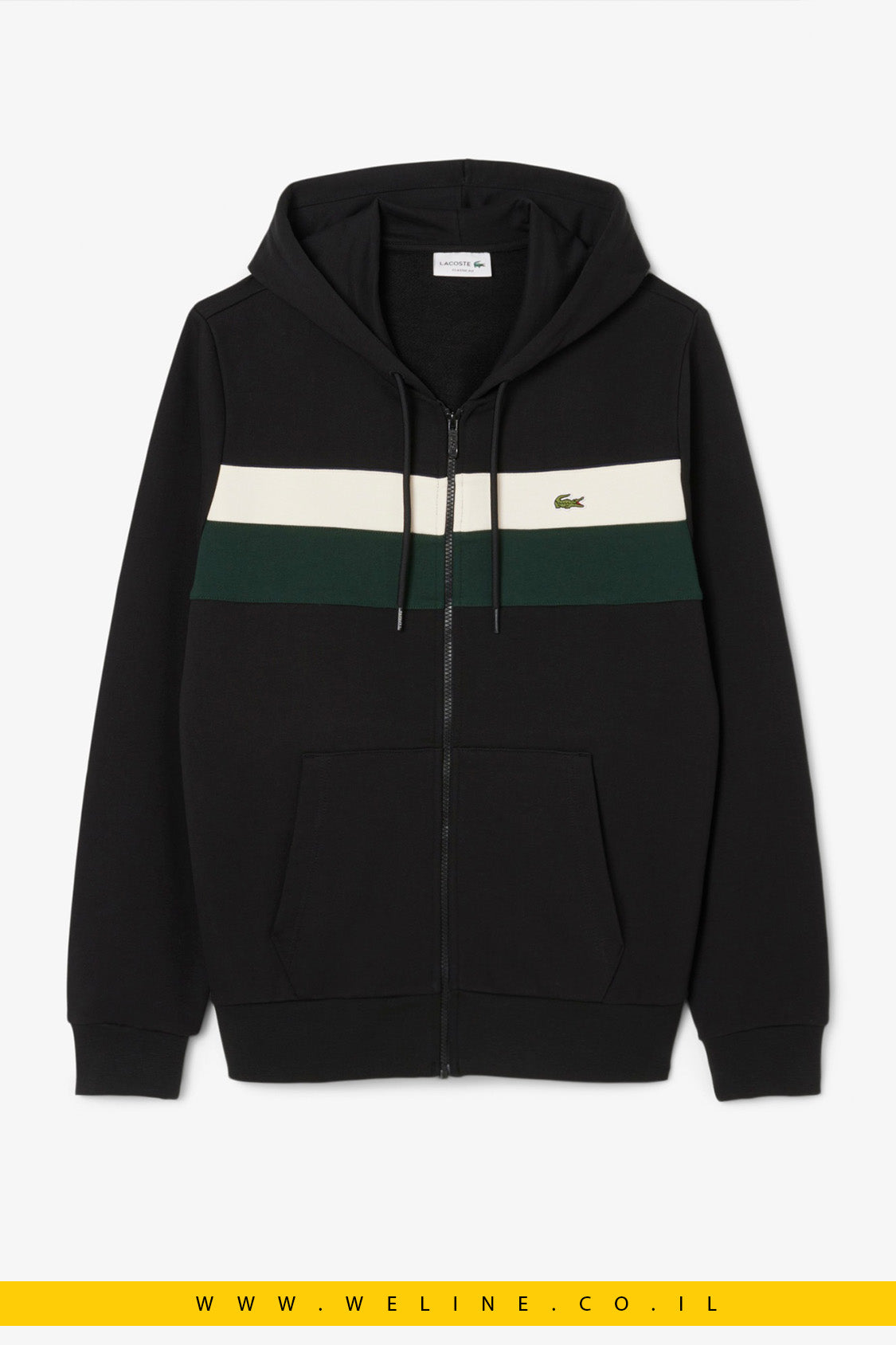 קפוצ'ון רוכסן Colour-Block לגברים Lacoste