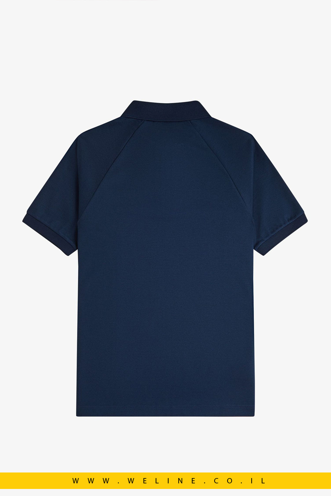 חולצת פולו עם רוכסן וצווארון – בד ג'קארד פיקה | Fred Perry