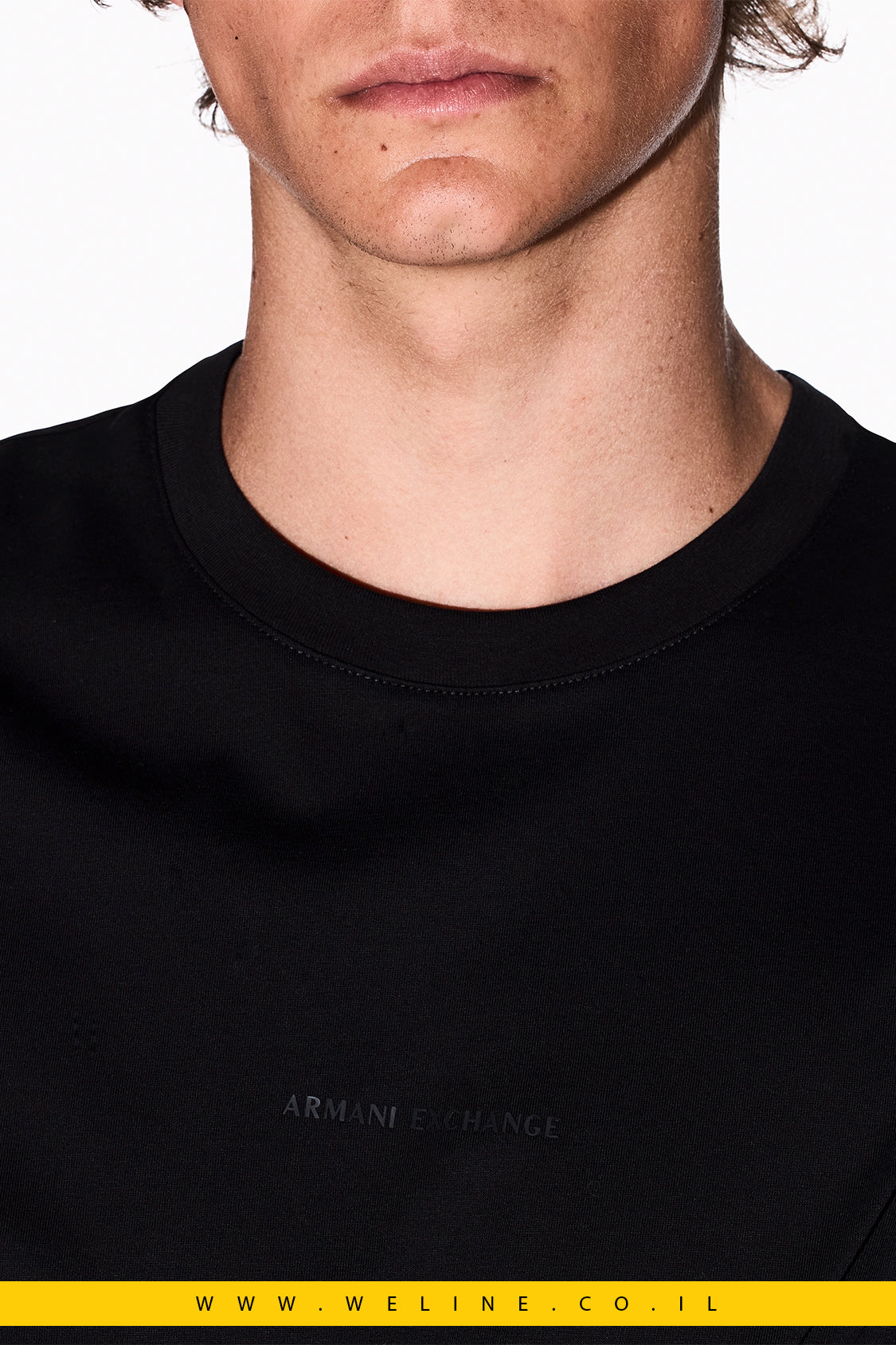 חולצת טי לגברים מכותנה מבריקה – Armani Exchange