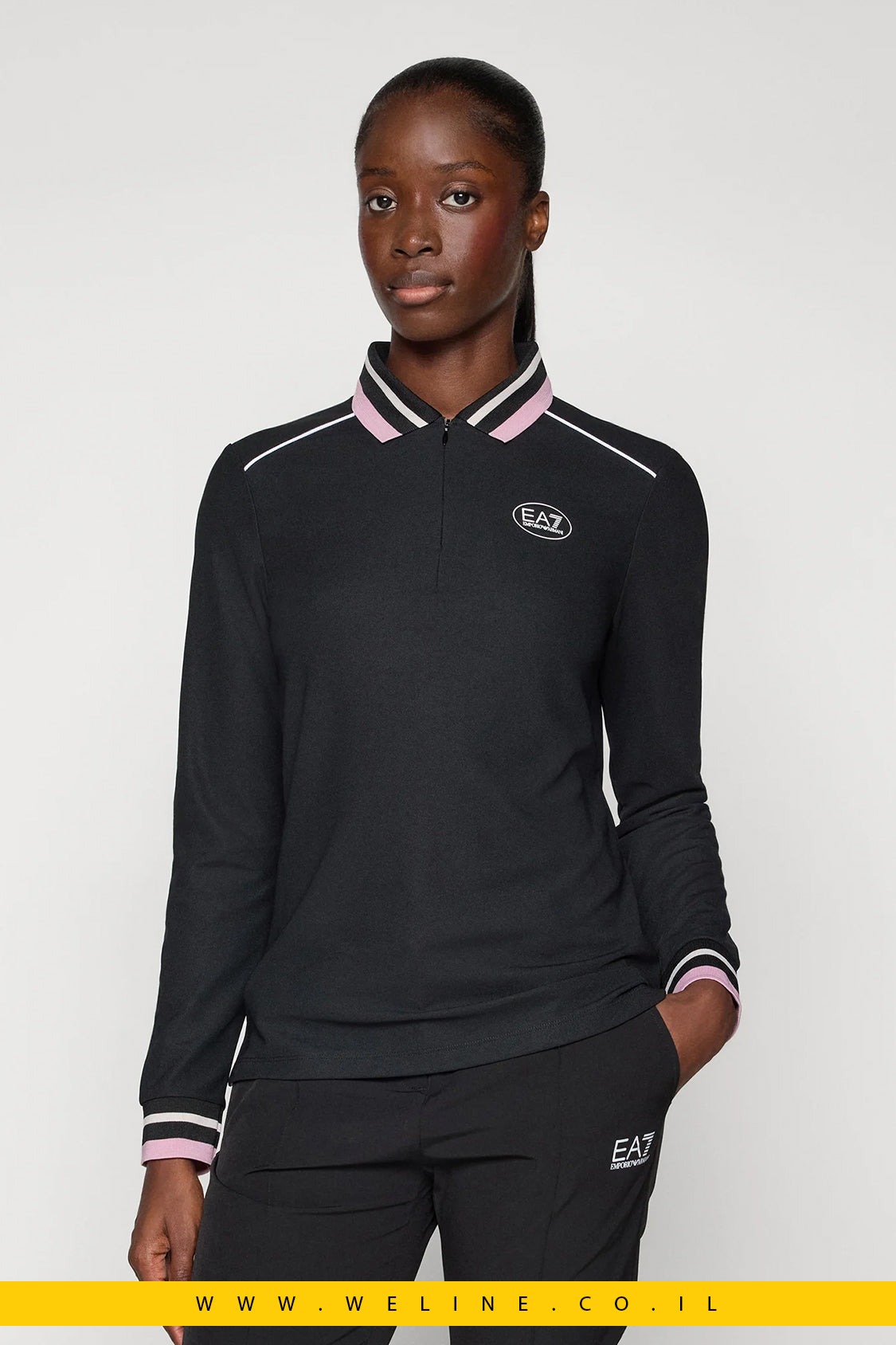 חולצת גולף ארוכת שרוול EA7 Emporio Armani – דגם GOLF PRO