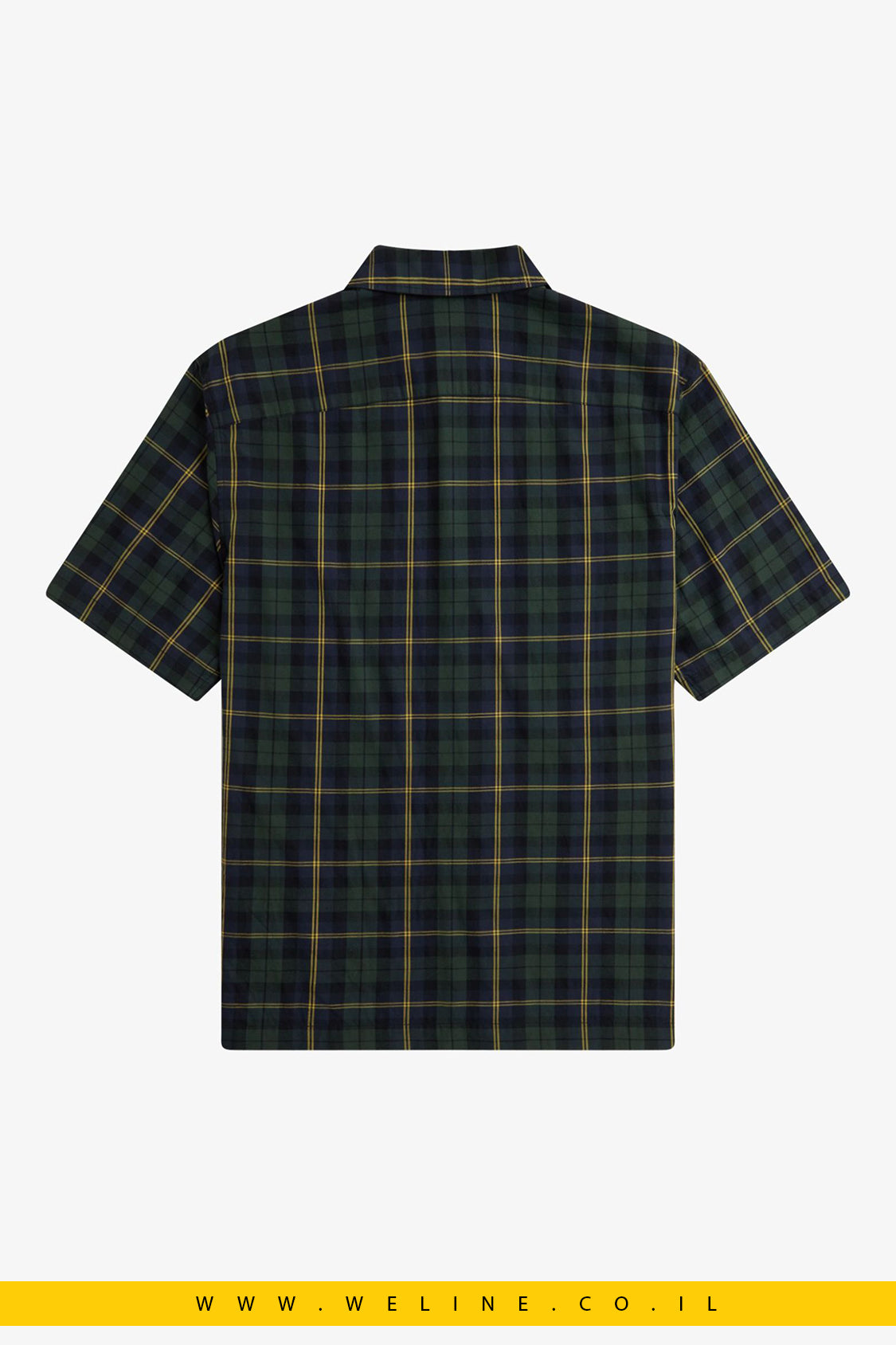חולצת טארטן קצרה מבד טוויל כותנה – Tartan Twill Short Sleeve Shirt