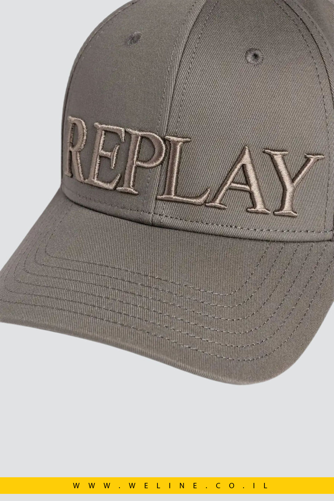 כובע גברים עם לוגו רקום מודגש – Replay