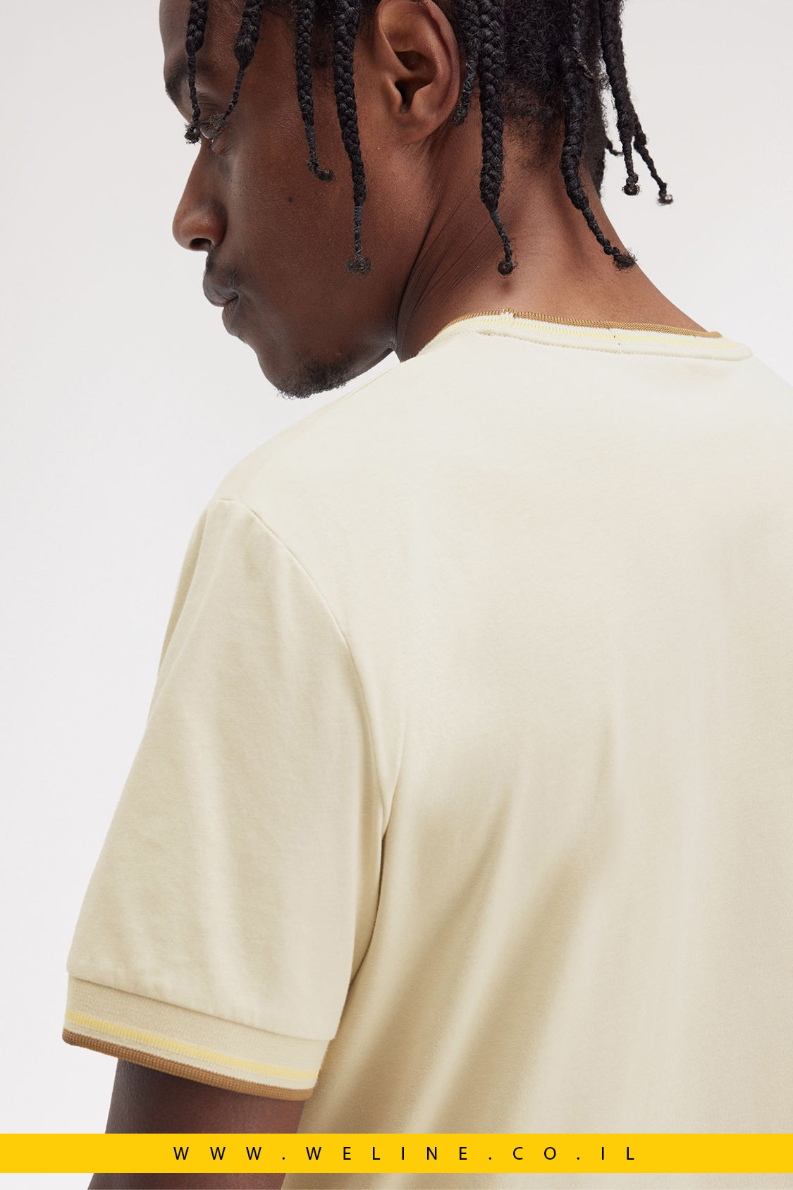 חולצת טי לנשים עם גימור Twin Tipped - Fred Perry