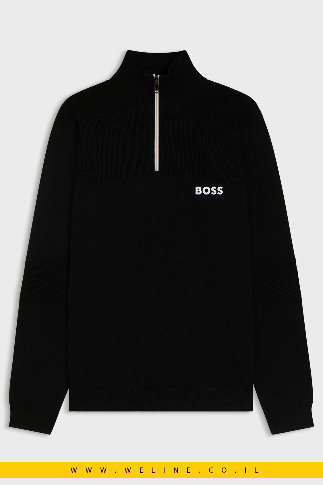 סוודר גברים עמיד למים עם רוכסן צוואר – BOSS