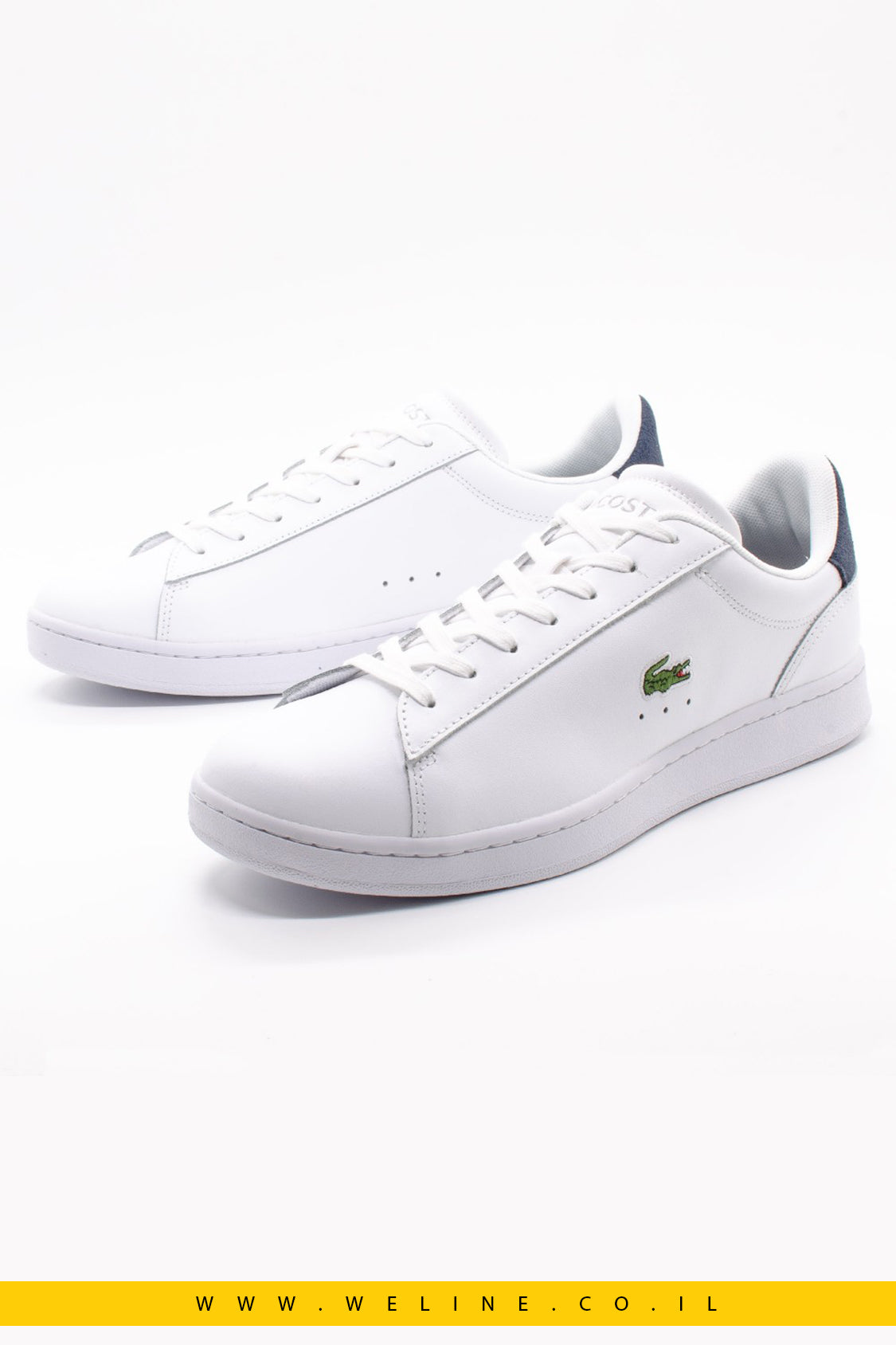 נעלי סניקרס עור לגברים Lacoste