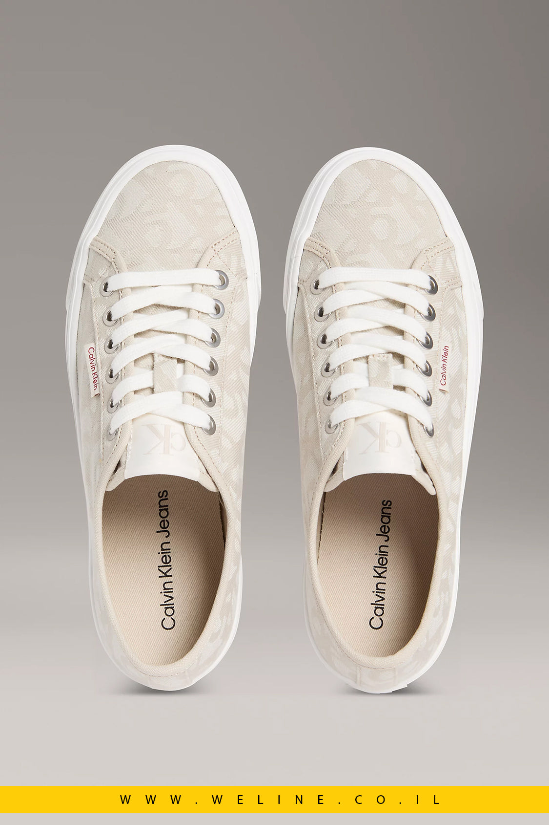 נעלי פלטפורמה Logo Jacquard Platform Trainers Calvin Klein