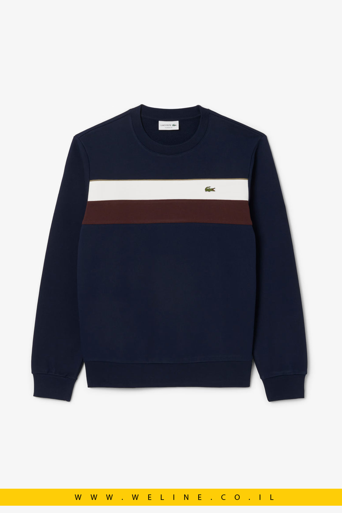 סווטשירט פליז Colour-Block לגברים Lacoste