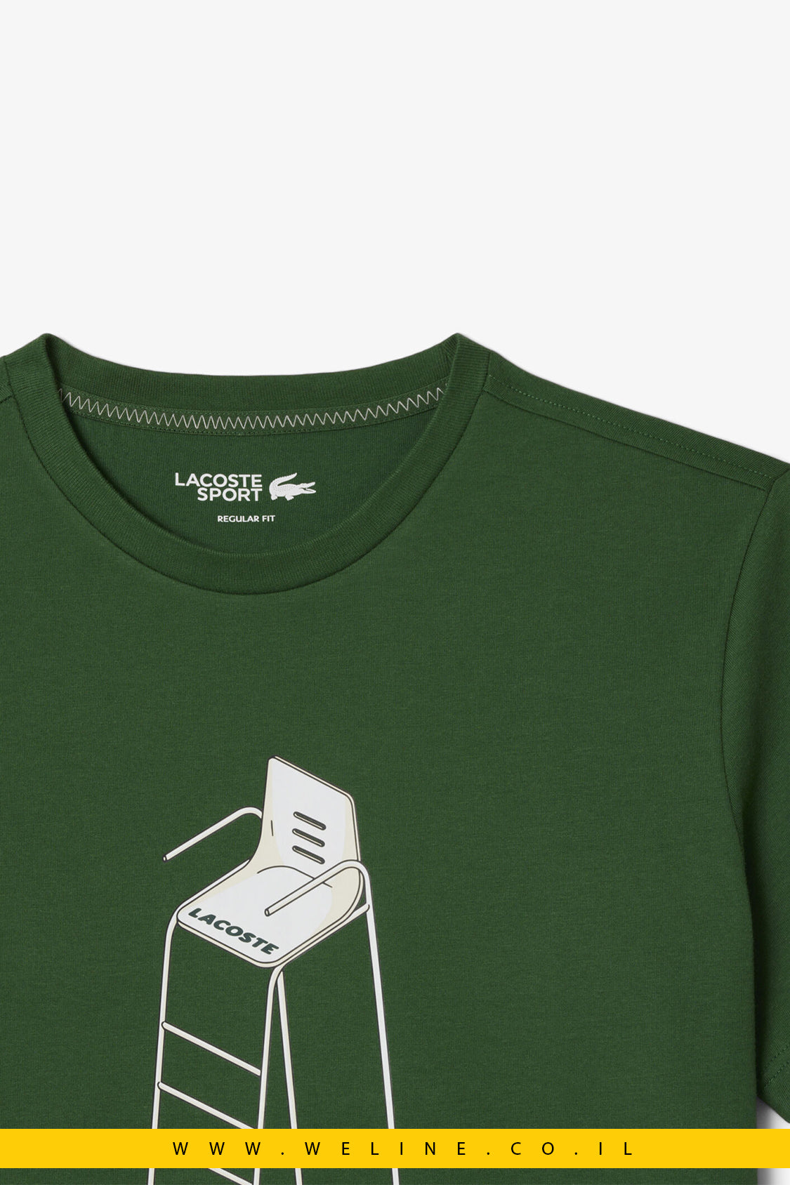 חולצת טי לגברים בהשראת טניס קלאסי – עם הדפס Heritage | Lacoste