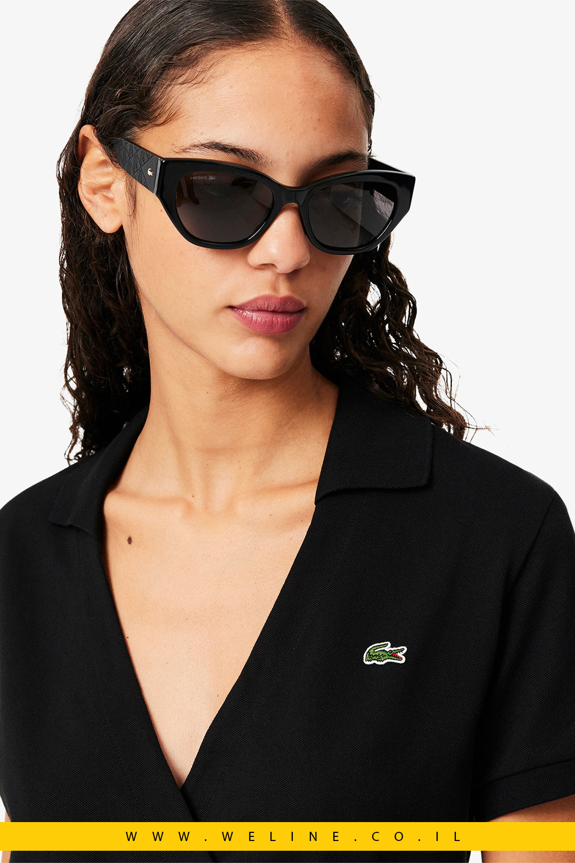 חולצת פולו מעטפת מיני סטרצ' לנשים – Lacoste