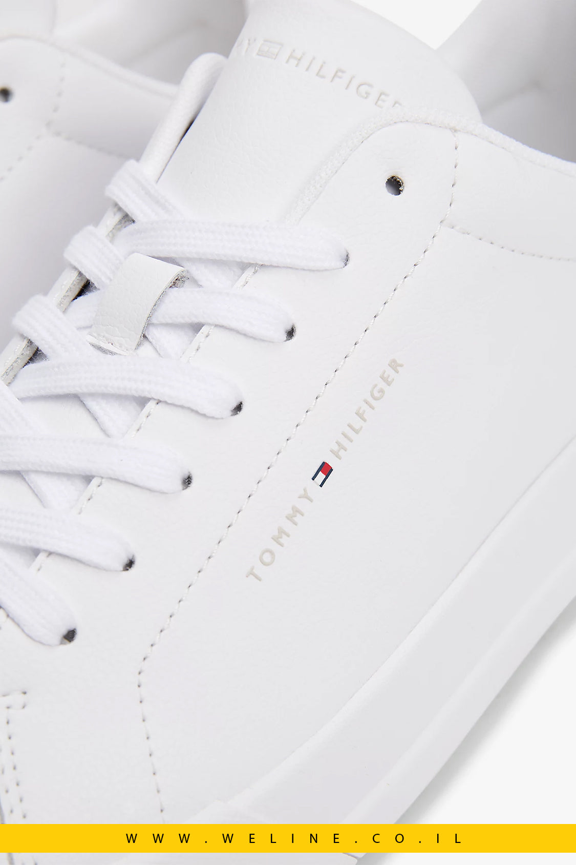 סניקרס עור עם פאנל קונטרסטי – Tommy Hilfiger